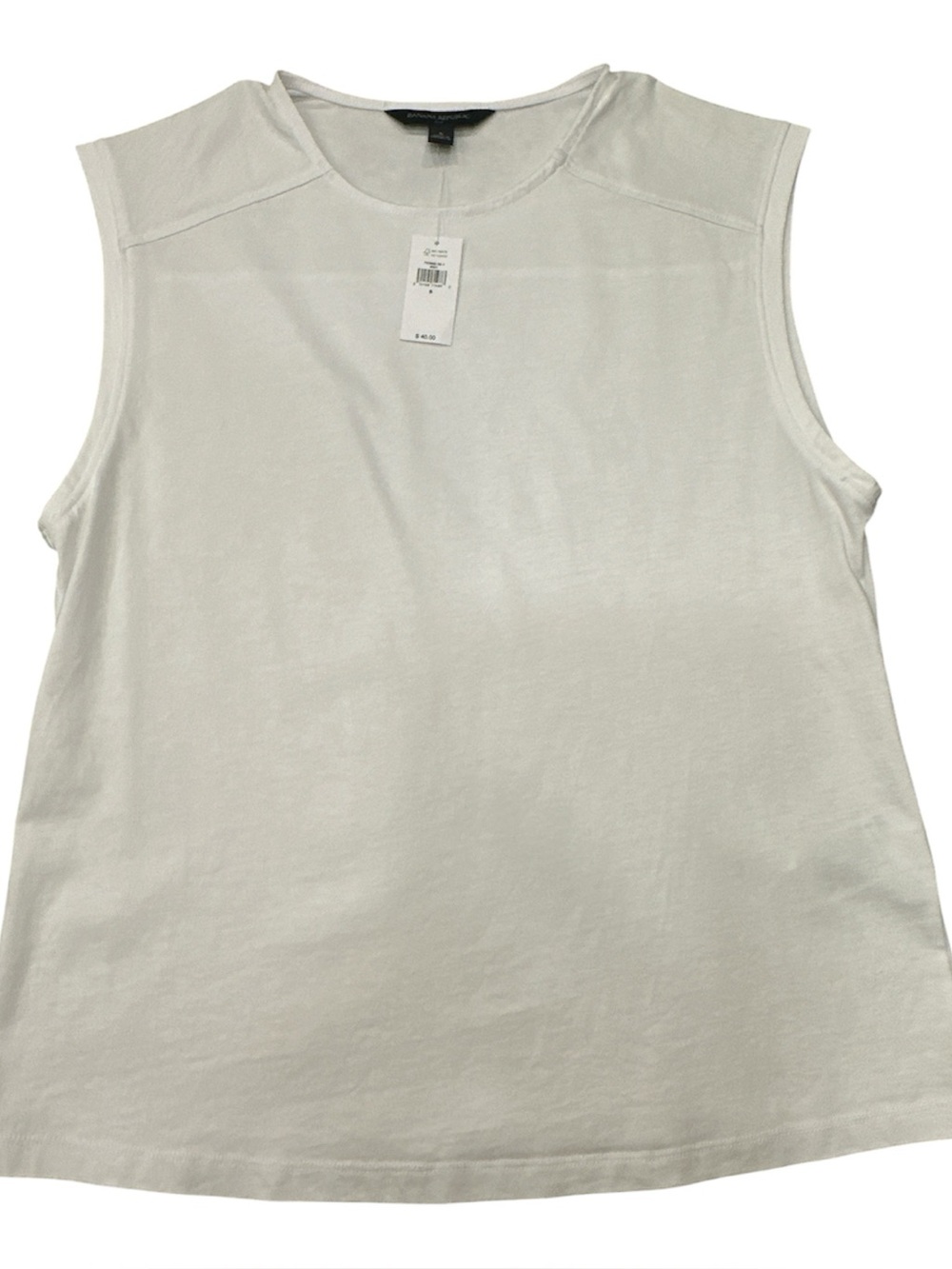 Banana Republic White Sleeveless Tank Top